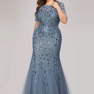 Ever Pretty Lavender Sequin Midi Dress